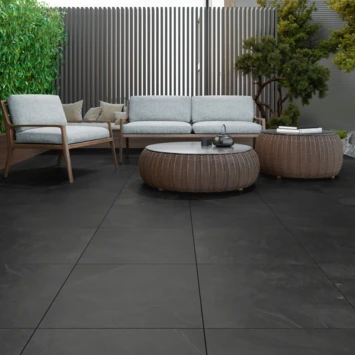 Keramische Terrastegel Kerastrada Leisteen Antraciet 60x60x3cm 7 Keramische Terrastegel Kerastrada Leisteen Antraciet 60x60x3cm - Afbeelding 5