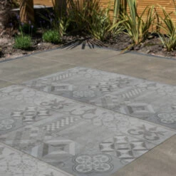 Keramische Terrastegel Kerastrada Cerajoy Mozaiek Grijs 60x60x3 Cm -Gardena Verkoop 123 1170