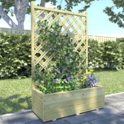 Bloembak Met Dubbele Trellis 90x40 Cm -Gardena Verkoop 123 202