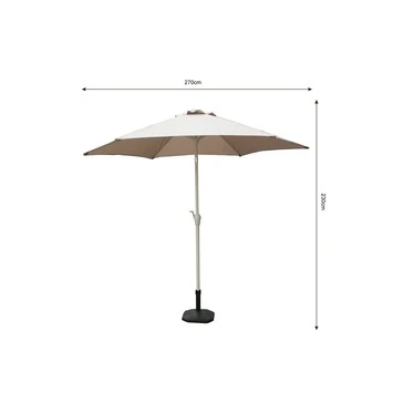 Parasol Florida Ecru Ø270 Cm 5 Parasol Florida Ecru Ø270 Cm - Afbeelding 3