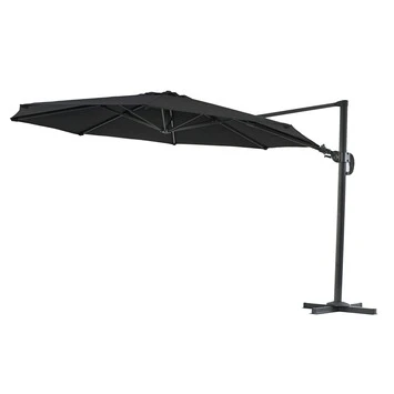 Zweefparasol Java Zwart Ø350 Cm 3 Zweefparasol Java Zwart Ø350 Cm