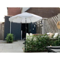 Parasol Marrakesh Wit Ø250 Cm 8 Parasol Marrakesh Wit Ø250 Cm -Gardena Verkoop 123 3519