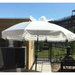 Parasol Marrakesh Wit Ø250 Cm 9 Parasol Marrakesh Wit Ø250 Cm -Gardena Verkoop 123 3520