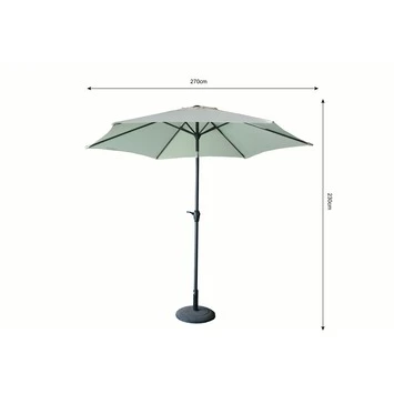 Parasol Florida Taupe Ø270 Cm 4 Parasol Florida Taupe Ø270 Cm - Afbeelding 2