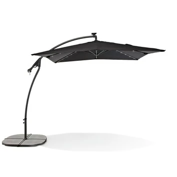 Zweefparasol Florida Antraciet Incl. LED 250x250 Cm 3 Zweefparasol Florida Antraciet Incl. LED 250x250 Cm