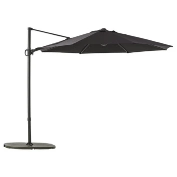 Zweefparasol Miami Zwart Ø300 Cm 3 Zweefparasol Miami Zwart Ø300 Cm