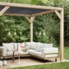 Pergola Silvano Douglas Met Schaduwdoek 324x324 Cm -Gardena Verkoop 123 381