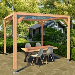 Pergola Silvano Douglas Met Schaduwdoek 324x324 Cm 10 Pergola Silvano Douglas Met Schaduwdoek 324x324 Cm -Gardena Verkoop 123 384