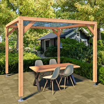 Pergola Silvano Douglas Met Schaduwdoek 324x324 Cm 6 Pergola Silvano Douglas Met Schaduwdoek 324x324 Cm - Afbeelding 4