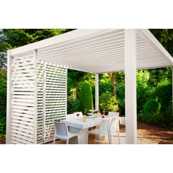 Zijwand Louvre Voor Pergola Classic & Deluxe Wit 400 Series 6 Zijwand Louvre Voor Pergola Classic & Deluxe Wit 400 Series - Afbeelding 4