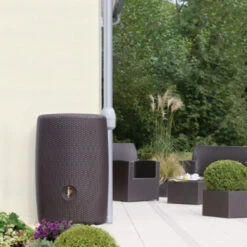 Garantia Regenton Wicker Sunda Donkerbruin 300 Liter -Gardena Verkoop 123 626