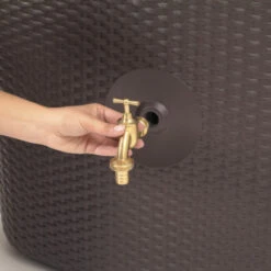 Garantia Regenton Wicker Sunda Donkerbruin 300 Liter -Gardena Verkoop 123 628