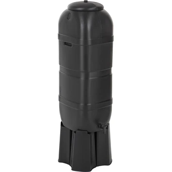 Practo Garden Classic Regenton Zwart Kunststof Met Accessoires 100 Liter 3 Practo Garden Classic Regenton Zwart Kunststof Met Accessoires 100 Liter