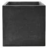 Pot Fiberclay Donkergrijs Streep Vierkant Ø40 H35 Cm -Gardena Verkoop 123 704