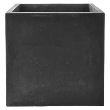Pot Fiberclay Donkergrijs Streep Vierkant Ø40 H35 Cm 3 Pot Fiberclay Donkergrijs Streep Vierkant Ø40 H35 Cm