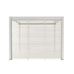 Zijwand Louvre Voor Pergola Classic & Deluxe Wit 300 Series -Gardena Verkoop 123 74
